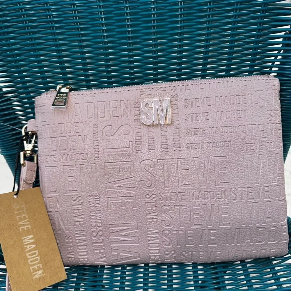Steve Madden light Pink Clutch Logo Bag
